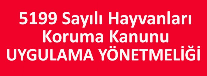 5199 sayili hayvanlari koruma kanunu uygulama yonetmeligi haykonfed hayvanlarin yasam haklari konfederasyonu